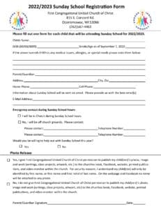 Sunday School/Youth Groups