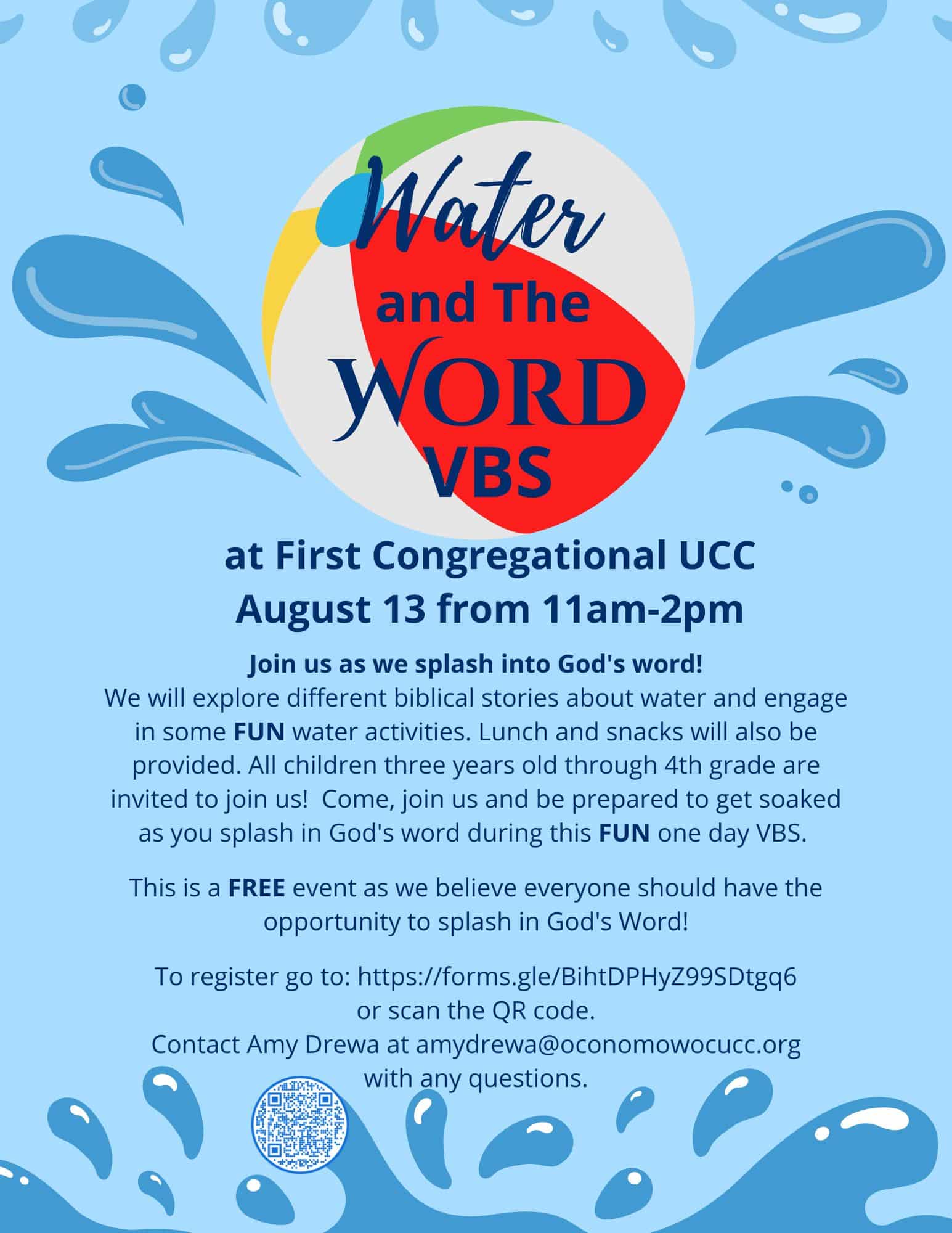 2023 VBS Flyer with QR code